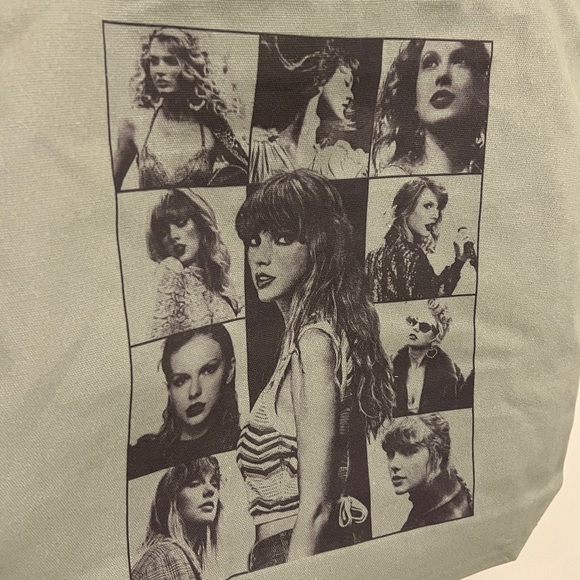 International Merch The Eras Tour Tote Bag Taylor Swift Dates Cities Gray Grey - Picture 4 of 8